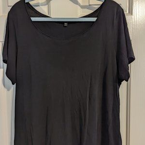 Eileen Fisher Scoop Neck Silk Shirt